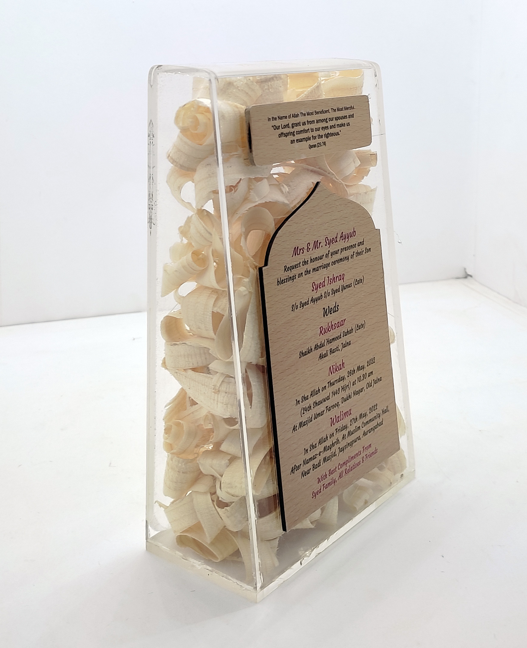 Table Top Wedding Invitation Card Islamic Gifts & Art Galleria